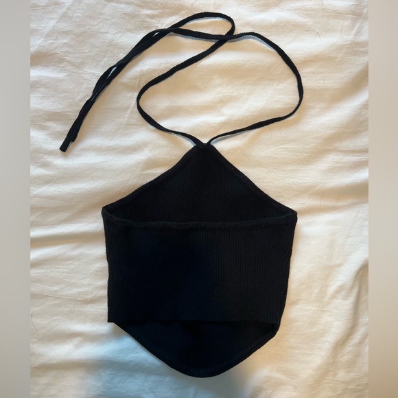 knit crop halter top nwot - Picture 3 of 5